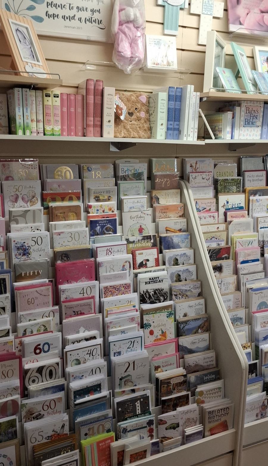 A large selection of greeting cards