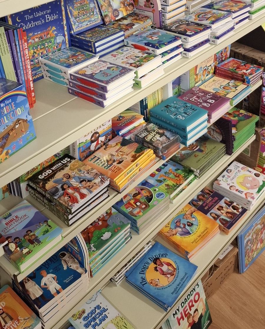 Colourful children’s Bible story and activity books